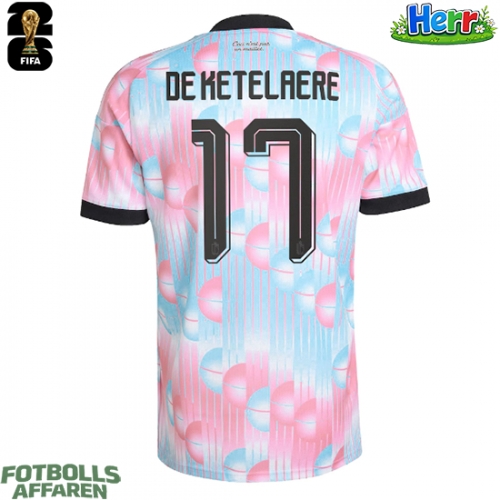 Belgien Charles De Ketelaere #17 Bortatröja VM 2026 Kortärmad